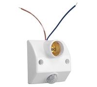 Douille pour lampe à détecteur de mouvement Pir, E27 LED Bulb Base Human Body Sensor Lamp Holder, Human Body Induction Adjustable Auto on Off Light Control Lamp Holder for Garage