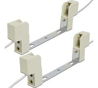 Douille pour Lampe R7S 118mm Halogène et Ampoule LED R7S, 2 Pièces Céramique Lampe Support Halogen Prise Ampoule, Réglage Universelle Convertisseur de Support de Lampe, AC 100-240V