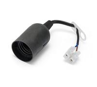 Douille pré-assemblée avec câble d'alimentation et bornier. E27. Câble de 16 cm. Noir