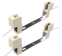 Douille R7S de 118 mm, R7S J118 Linéaire Base Support Céramique, 2 Paquet Céramique Lampe Support Halogen Prise Ampoule Base Convertisseur Connexion Double Terminal avec Câble Fil, AC 100-240V