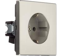 Douille Schuko Jung ES1520 16 A 250 V série LS aluminium foncé acier inoxydable