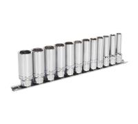 Douille Set 12pc 1cmSq Lecteur Foncé Lock-On™ 6pt Métrique AK2744 Sealey Neuf