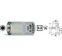 Douille TORX® extérieur T 12 Longueur: 25 mm Hazet 850-E12 Entraînement: carré creux 1/4\ (6.3 mm) 1 pc(s)