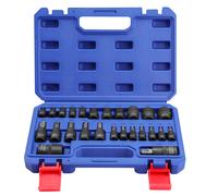 Douille Torx WORKPRO, 25 PièceSTorx Interieur et Exterieur 1/4, 3/8 et 1/2, Coffret Douilles en Acier S2, Acier Chrome Vanadium, avec Boite de Rangement