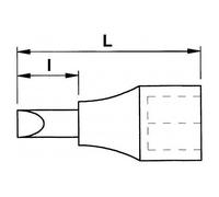 DOUILLE TOURNEVIS 1/2 A CHOCS LONGUE 6 PANS MALE TAILLE 14 SAM - NSC-14