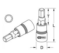 Douille tournevis 6 pans ULTIMATE 1/2' 55 mm - 3/16' KS TOOLS - 917.1316