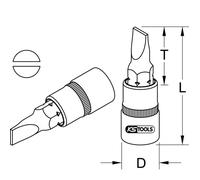 Douille tournevis ULTIMATE Fente 1/4'', L.37 mm - 8 mm KSTOOLS - 9171422