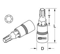 Douille tournevis ULTIMATE® TORX® 3/8'', L.50 mm - T9 KSTOOLS - 9113921
