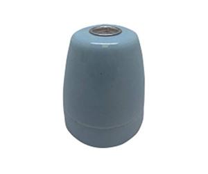 Douille vintage en céramique E27 bleue, un accessoire parfait pour ajouter une touche rétro et élégante à n'importe quel espace. Idéal pour les lampes de style industriel et la décoration bohème.