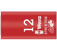 Wera 05004956001 Douille Zyklop Vde 8790 B Isolée, Rouge, 12
