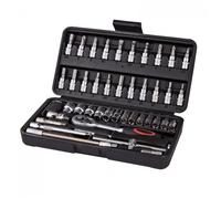 Douilles 1/4" avec cliquets - Chrome Vanadium - 45 pièces en coffret D22020
