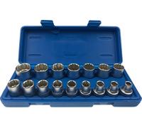 Douilles 12 pans 1/2" VIELZAHN Nuss 8-24 mm Jeu de douilles 16 pcs