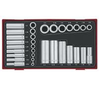 Douilles 12 pans AF 1/4-3/8 32 pcs Tray TC Teng Tools TTAF3212