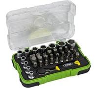 DOUILLES 6 PANS ET EMBOUTS 1/4 EN COFFRET - 37 PCS