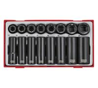 Douilles à choc courtes et longues 1/2'' 16 pcs Teng Tools TT9116N
