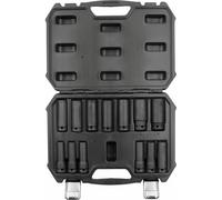 Douilles à chocs 1/2' longues de 10 à 24mm - coffret de 13 pièces - DRAKKAR TOOLS - 67409