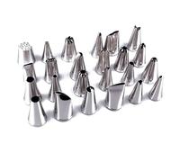 Douilles à douille en acier inoxydable, lot de 24 pièces for décoration de gâteaux, outils de pâtisserie maison for débutants en biscuits