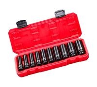 Douilles à impact d'air à paroi épaisse robuste de 10 mm à 24 mm, entraînement hexagonal 1/2", outil professionnel, structure renforcée, douilles de longueur étendue