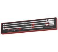 Douilles bougies poignée T Foamx4 tray 3/8 14- 21mm 5 pièces Teng Tools TEXTB05