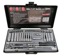 douilles courtes et longues 1/4 metriques / pouces coffret 40 pcs - Force G