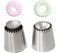 Douilles de glaçage en Tube Sultan, 2 pièces, pour Biscuits, crème glacée Russe, Pointes de pâtisserie, Moule à gâteau, Outils de décoration de gâteaux