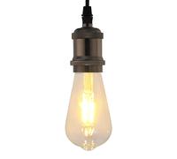 vidaXL Douilles de lampe 2 pcs noir brillant E27