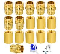 Douilles Doubles 1/4" avec Manchons à air Comprimé Filetage Intérieur,8PCS | Double mamelon en laiton 1/4" pour la maison, le jardin, les conduites d'eau, système d'arrosage