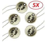 Douilles GU10 - LAMPESECOENERGIE - Lot de 5 - Céramique - 15cm de fils - Résistance jusqu'à 250°C