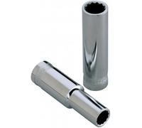 Douille longue chrome vanadium 1/2'' à 12 pans 28 mm SAM OUTILLAGE