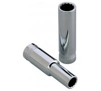 Douille longue chrome vanadium 1/2'' à 12 pans 28 mm SAM OUTILLAGE