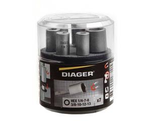 Douilles magnétiques PRO pour vis hexagonale (7 pcs) - DIAGER U602