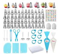 Douilles Patisserie, 55 Douilles, Poches À Douille, Coupleurs, Grattoir À Gateau, Accesoire Patiserie Gateau - 106 Pcs