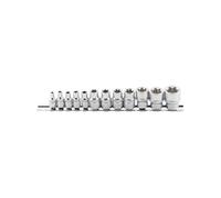 douilles torx femelles de e4 a e20 sur reglette, carre 1/4 et 3/8 - Automaster