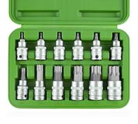 Douilles Torx - JBM - Coffret 12 pièces - Carré 1/2 - Acier chrome vanadium
