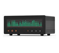 Douk Audio Commutateur de signal RCA : visualiseur de spectre à 4 canaux | Affichage VFD 25 × 15, transformateur de routage et d'isolation 1 en 4 sorts/4 en 1 pour systèmes HiFi multi-sources