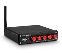 Douk Audio M3 Amplificateur audio stéréo Bluetooth 5.0 2.1 canaux Mini amplificateur Hi-Fi avec 50 W x 2 + 100 W pour la maison et l'extérieur Haut-parleur passif et caisson de basses actif