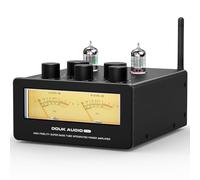 Douk Audio T6 PRO Amplificateur tubulaire Bluetooth : 300 W x2 TPA3255 Amplificateur stéréo à 2 canaux - Double VU-mètre & Super Bass - pour systèmes Home Cinéma et HiFi (jaune)