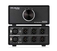 DoukAudio Commutateur audio XLR 1 en 3 sorties : sélecteur passif équilibré convertisseur stéréo pour comparaison multi-sources en aluminium blindé plaqué or Studio HiFi Audiophile