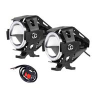 DOUKI Feux Antibrouillard LED Moto Phare de moto Led avec projecteurs supplémentaires 125W, antibrouillard, auxiliaire universel de moto, lampe de conduite U7 LED