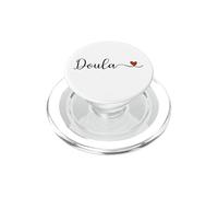Doula Heart Typographie Cadeau PopSockets PopGrip pour MagSafe