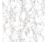 DOULITO Toile cirée au mètre - Largeur 140 cm - Effet Marbre - Blanc