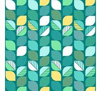 DOULITO Toile cirée au mètre - Largeur 140 cm - Motifs géométriques colorés Bleus - Multicolore