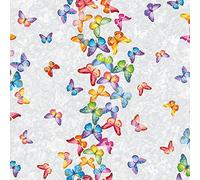 DOULITO Toile cirée au mètre - Largeur 140 cm - Papillon - Multicolore