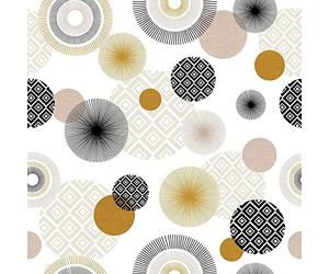 DOULITO Toile cirée au mètre - Largeur 140 cm - Rond - Multicolore