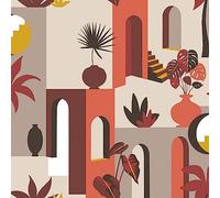 DOULITO Toile cirée au mètre - Largeur 140 cm - Terralina Terracotta - Terracotta