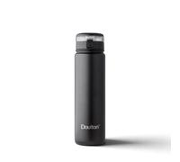 Doulton Bouteille filtrante noire avec cartouche de réduction | Acier inoxydable isotherme, capacité de 580 ml, réduit les contaminants, améliore le goût et l’odeur, bouteille d’eau filtrée