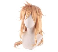 Douma Cosplay Wig Demon Killer Kimetsu no Yaiba Halloween Party Fiber Synthetic Light Blond Long Wig