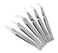 Doumneou 6 PièCes de Pinces à Souder InverséEs en CéRamique de PréCision, Non Conductrices, Anti-MagnéTique, Pointes Pointues et IncurvéEs