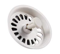 Doumneou Bonde de vidange pour évier en plastique blanc noir 7,9 cm de diamètre