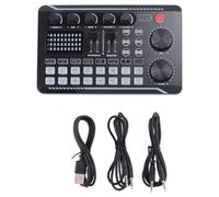 Doumneou F998 Carte son Microphone Interface Audio Mixer Carte Son Mixage Console Amplificateur pour Téléphone PC